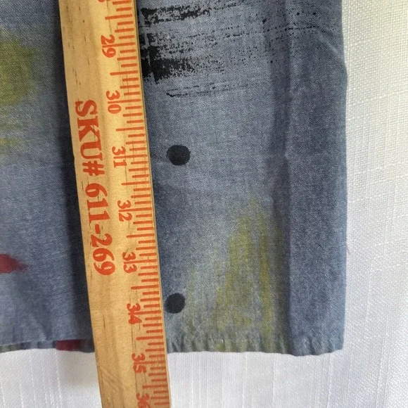 Fort Makers The Dress Project Women 8 Denim Shirt Dress Paint Splash Artsy‎ Rare - Picture 15 of 16